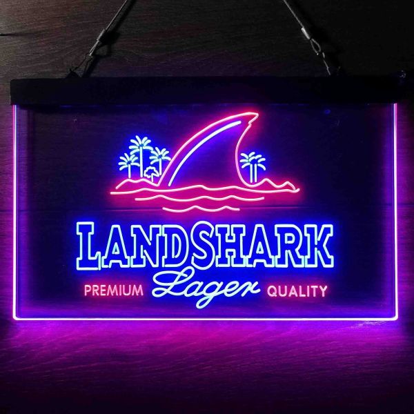 Landshark Logo Dual LED Neon Light Sign